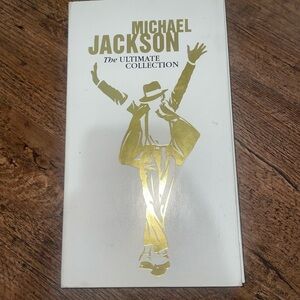 Michael Jackson The Ultimate Collection Art Piece - Gold and White